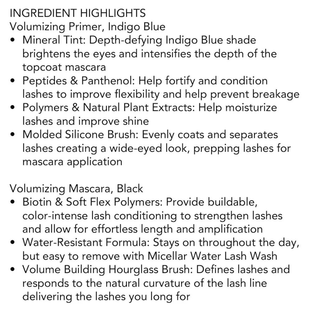 Double-Ended Volume Set Eyelash Primer & Mascara - Black NEW